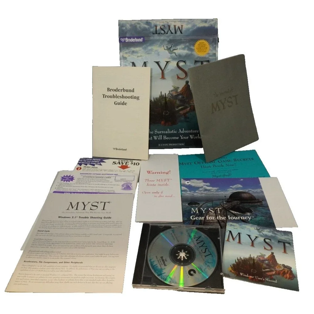 Myst CD-ROM for Windows 3.1 & Win 95 Big Box PC Game 1996 ISLAND Journey Tested
